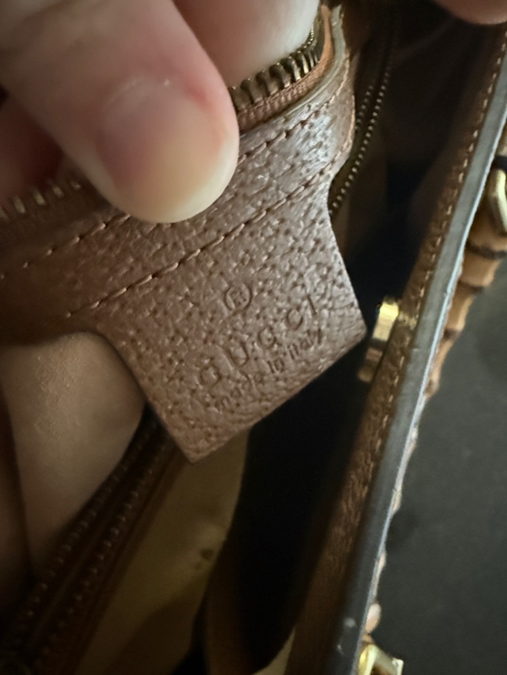 Gucci Brown Leather Tote with Bamboo Handles - Picture 5 of 5